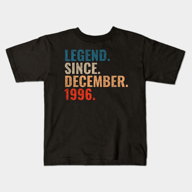 Legend since December 1996 Retro 1996 birthday shirt Kids T-Shirt by TeeLogic